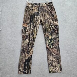 Rustic Ridge Men Pants L Brown Cargo‎ Camouflage Pockets Scent Stop 32" Inseam